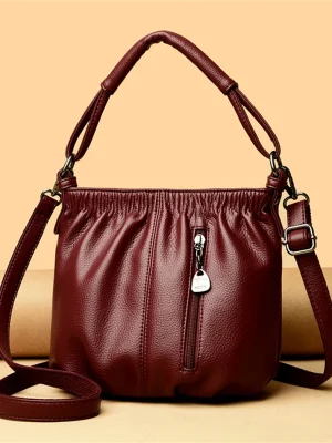 High Quality Ethical Leather Crossbody Handbag - Small Size