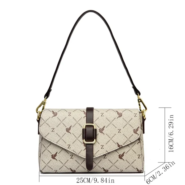 High Quality Eco Chic Print Crossbody Bag, PU Leather