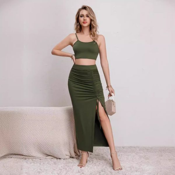 Sexy Slim Fit Two-Piece Skirt Set for Women