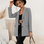 Single Breasted Casual Blazer Trench Coat
