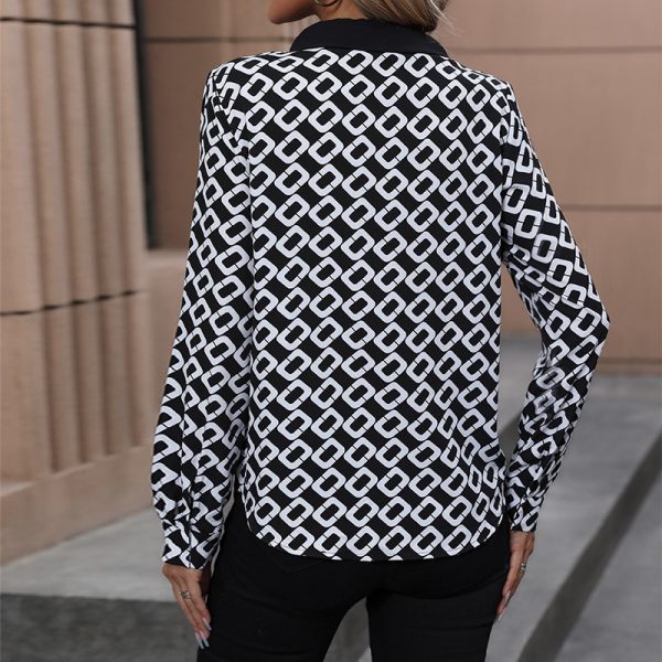 Long Sleeve Printed Women's Shirt