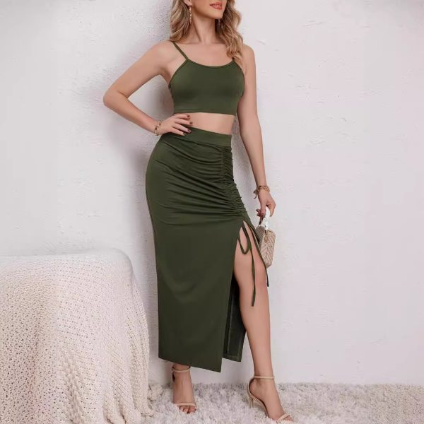 Sexy Slim Fit Two-Piece Skirt Set for Women