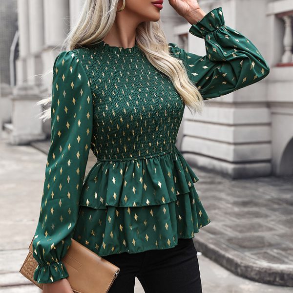 Elegant Autumn Slim Fit Long Sleeve Shirt for Women