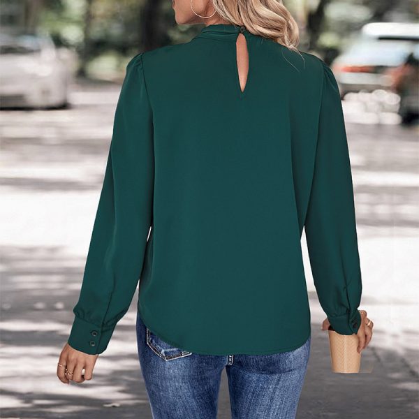 Autumn Solid Color Pullover: Cozy Style for Women