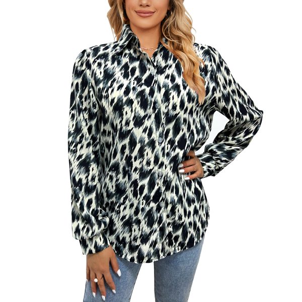 Winter Leopard Print Top: Women's Stylish Shirt