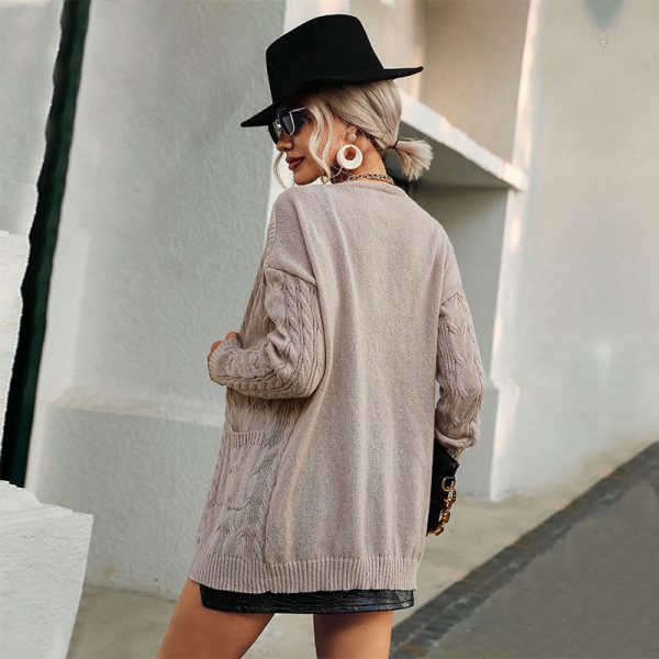 Chic Twist Detail Sweater Cardigan: Cozy Style for Women