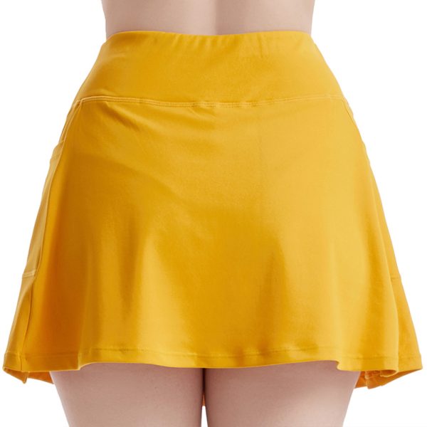 High Waist Yoga Culottes: Multi-Pocket Skirt