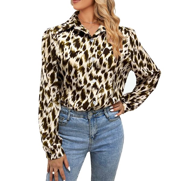 Winter Leopard Print Top: Women's Stylish Shirt