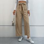 Effortless Style: Straight Solid Color Casual Trousers