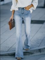 Trendy High Waist Bootcut Jeans for Women