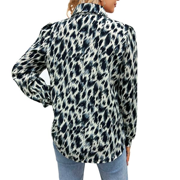 Winter Leopard Print Top: Women's Stylish Shirt