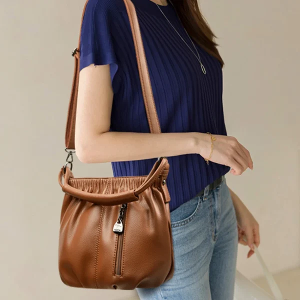 High Quality Ethical Leather Crossbody Handbag - Small Size