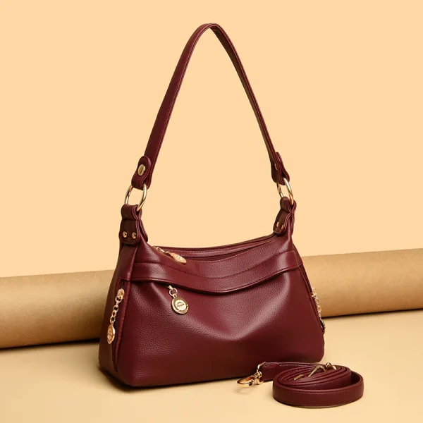 Premium Quality latest Chic Eco Solid Color PU Shoulder Bag