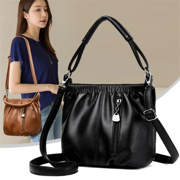 High Quality Ethical Leather Crossbody Handbag - Small Size