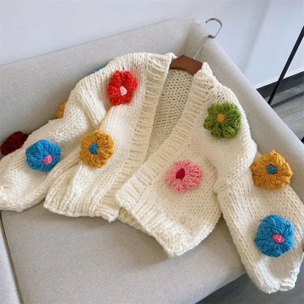 Kawaii Flower Eco Cardigan: Harajuku Y2K