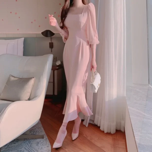 Chic Eco Mermaid Dress, Korean Style