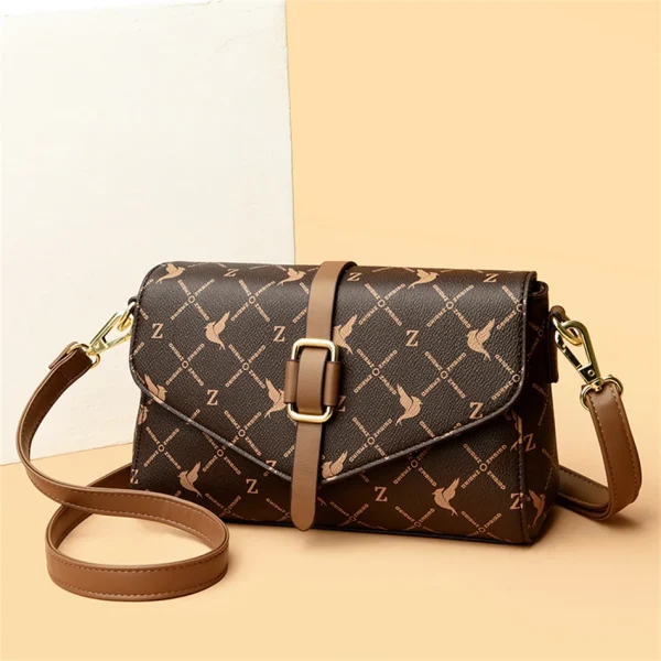 High Quality Eco Chic Print Crossbody Bag, PU Leather