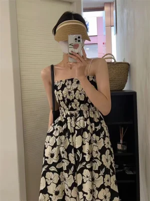 Summer-Sexy-Floral-Strap-Dresses-for-Women-2022-Korean-Style-Vintage-Sleeveless-Slim-Pockets-Casual-Beach-1