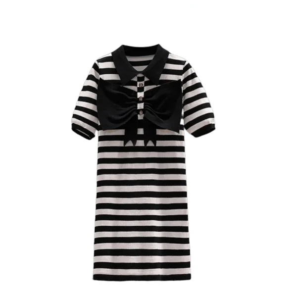 Striped Eco Maxi: Polo Party Dress