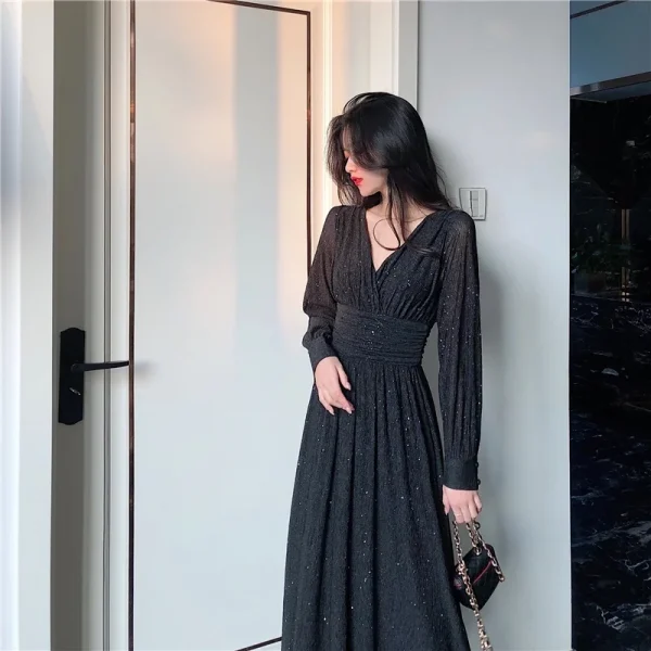 Chic Eco Maxi Dress, Elegant Autumn Style