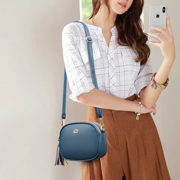 Chic Eco Leather Crossbody Bag - Vintage Style