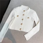 Stylish Eco Knit Cardigan: Elegant Button Coat