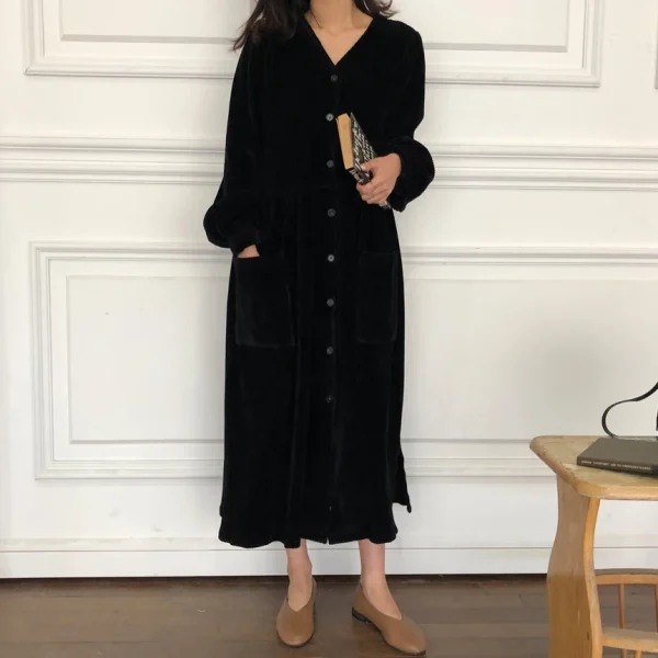 Eco Vintage Long Sleeve Dress