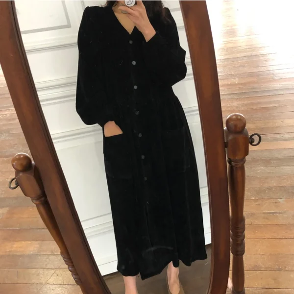 Eco Vintage Long Sleeve Dress