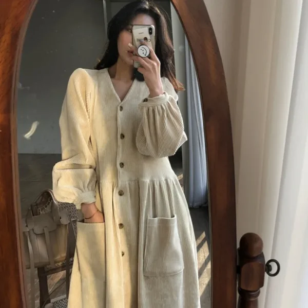 Eco Vintage Long Sleeve Dress