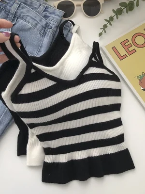 knitted-camis-for-woman-tops-for-women-stripes-crop-tops-built-in-bra-spaghetti-strap-camisole-1