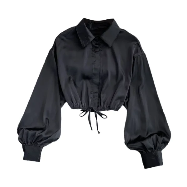 Vintage Eco Top: Satin Pleated Tee