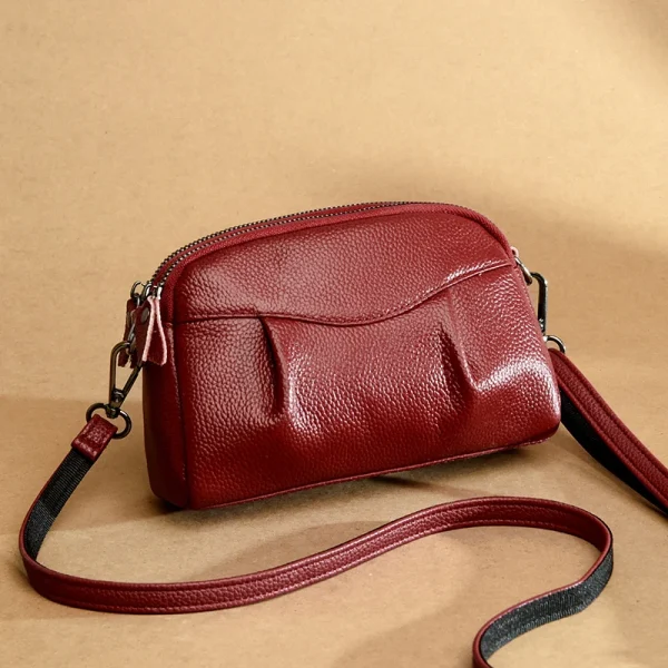 100% cowhide Luxury Genuine Leather Handbag