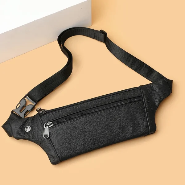 100% cowhide Waist pack Waterproof Multi Functional Crossbody bag