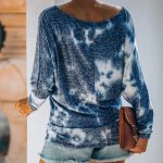 Printed Round Neck Long-Sleeved Casual Set for Women