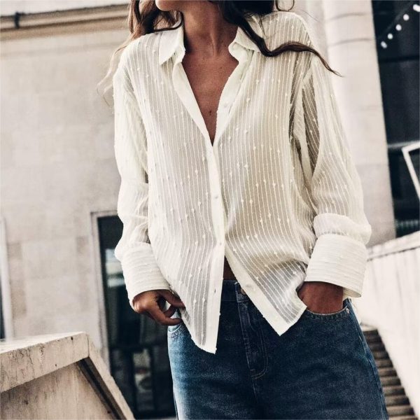 Spring Women Street Cardigan Casual Long Sleeved Shirt