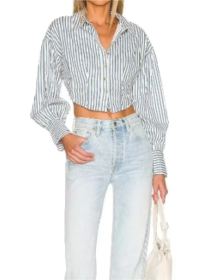 Summer Striped Short Shirt Outfit Ideas