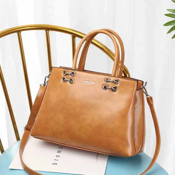 Luxury Top-Handle High Quality Pu Leather Shoulder Bag