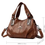 3 Layers Large Capacity High Quality Designer Soft Leather Handbag