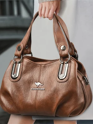 3 Layers Large Capacity High Quality Designer Soft Leather Handbag