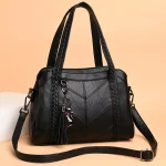 3 Layers Sac A Main High Quality Leather Luxury Handbag