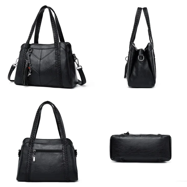 3 Layers Sac A Main High Quality Leather Luxury Handbag