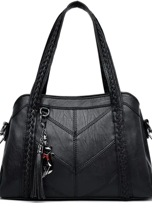 3 Layers Sac A Main High Quality Leather Luxury Handbag