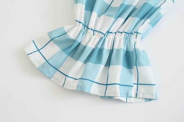 Early Spring Latest Court Retro Plaid Back Bow Dress