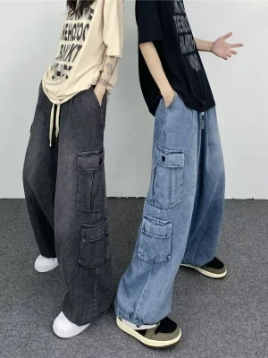 American-Pocket-Wash-Jeans-Men-And-Women-Hip-Hop-Street-Cargo-Casual-Pants-Couple-Fashion-Loose-1