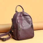 Vintage High Quality Leather Large Capacity Backpack