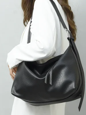 Fashion-Vintage-Women-Handbags-Pu-leather-Underarm-Bag-New-Casual-Women-Shoulder-Bags-Solid-Color-Zipper