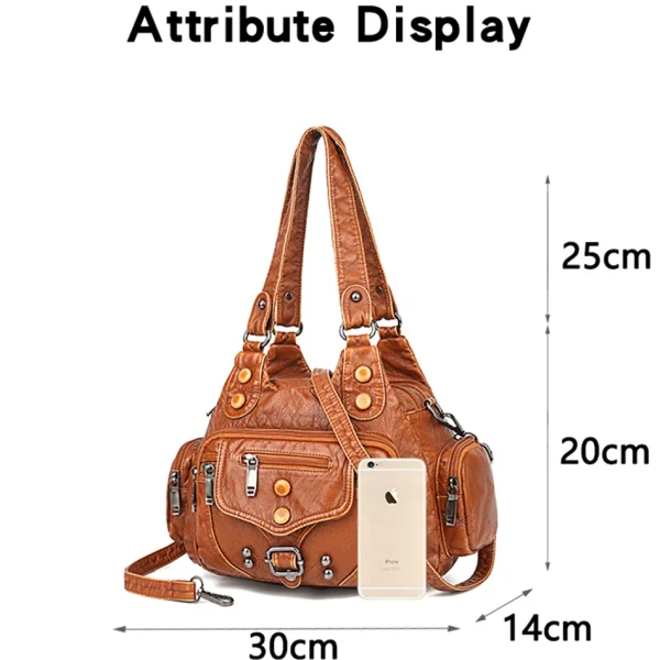 High Quality Luxury Soft Leather Designer Shoulder Tote