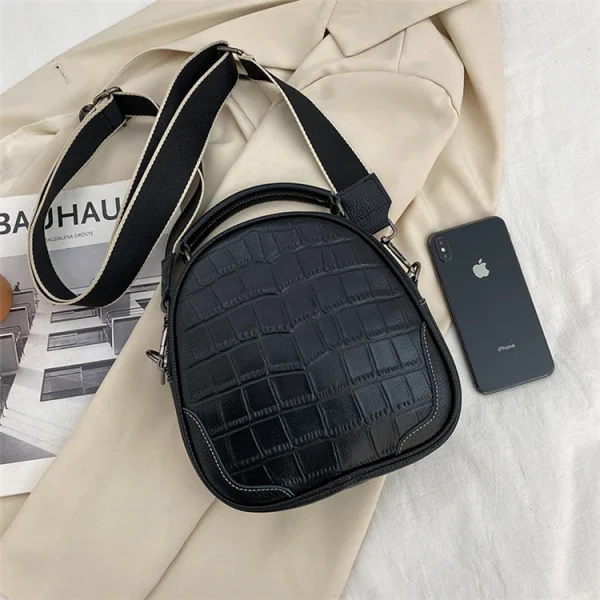 Luxury 100% cowhide Crocodile pattern High Quality Shoulder Messenger Bag
