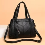 3 Layers Sac A Main High Quality Leather Luxury Handbag