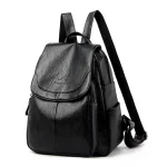 Large Capacity Green Travel Pack: Women's Eco Leather Backpack